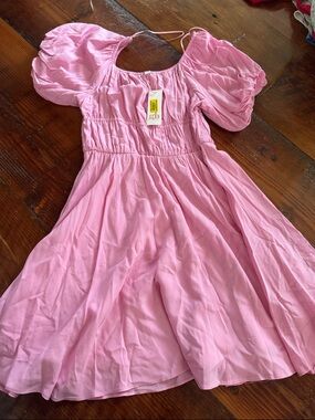 Gianni Bini Light Pink Puff-Sleeve Girls' Dress